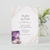 Waterverf Paarse Amethyst Modern Kaart (Staand voorkant)