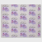 Waterverf Paarse Amethystkristallen Cadeaupapier (Vlak)