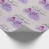 Waterverf Paarse Amethystkristallen Cadeaupapier (Hoek)