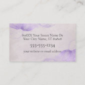 Waterverf Paarse Amethystkristallen Visitekaartje (Achterkant)