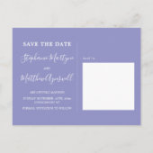 Waterverf Paarse bladeren bruiloft opslaan van de  Aankondigingskaart (Achterkant)