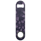 Waterverf Paarse bladeren patroon Speed Flessenopener (Achterkant)