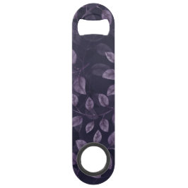 Waterverf Paarse bladeren patroon Speed Flessenopener