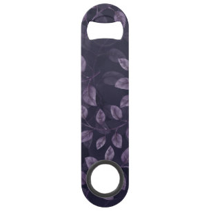 Waterverf Paarse bladeren patroon Speed Flessenopener