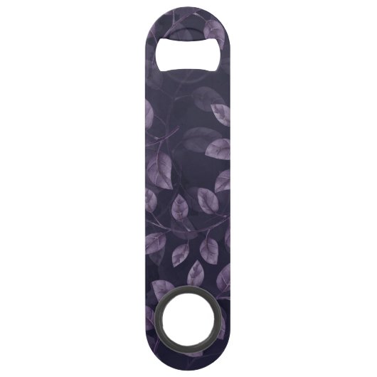 Waterverf Paarse bladeren patroon Speed Flessenopener (Voorkant)