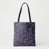 Waterverf Paarse bladeren patroon Tote Bag (Voorkant)