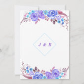 Waterverf Paarse blauwe bosjes (Achterkant)