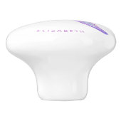 Waterverf Paarse Blauwe Strand Zeesterren Kust Keramische Knop (Zijkant)