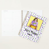 Waterverf Paarse Bloem 2024Custom Planner (Display)