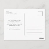 Waterverf paarse bloem. Bloemen bruiloft bedankt Briefkaart (Achterkant)