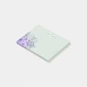 Waterverf Paarse bloem Postit Notes (Schuin)