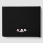 Waterverf Paarse Bloemen Bruiloft Gastenboek (Achterkant)