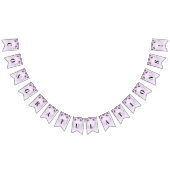 Waterverf Paarse Bloemen Bunting Flag Vlaggetjes (Alle)