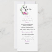 Waterverf Paarse Bloemen Elegant Trouwmenu Save The Date (Voorkant)