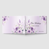 Waterverf Paarse Bloemen Gastenboek (Volledig)