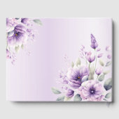 Waterverf Paarse Bloemen Gastenboek (Achterkant)