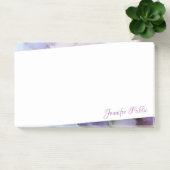 Waterverf paarse bloemen gepersonaliseerd handschr post-it® notes (Kantoor)