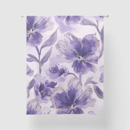 Waterverf Paarse Bloemen Geschilderd Violet