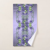 Waterverf Paarse Bloemen Handdoek Set (Handdoek)