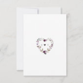 Waterverf Paarse Bloemen Huwelijksverzoek  RSVP Kaartje (Achterkant)