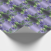 Waterverf Paarse Bloemen Inpakpapier (Hoek)