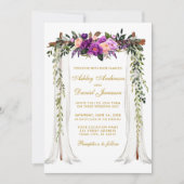 Waterverf Paarse bloemen Kaart (Voorkant)
