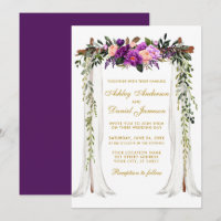 Waterverf Paarse bloemen