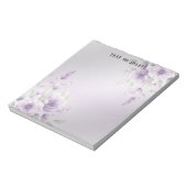 Waterverf Paarse Bloemen Notitieblok (Linkerzijde)