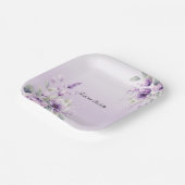 Waterverf Paarse Bloemen Papier Bord (Gebogen)