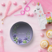 Waterverf Paarse Bloemen Papieren Kommen (Feest)