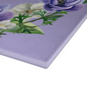 Waterverf Paarse Bloemen Snijplank (Hoek)