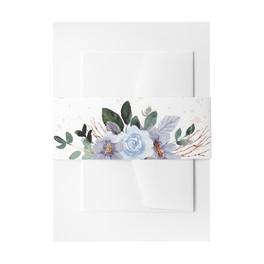 Waterverf Paarse Bloemen Uitnodigingen Wikkel (Voorkant Voorbeeld)