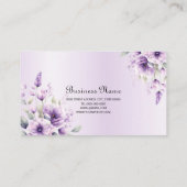 Waterverf Paarse Bloemen Visitekaartje (Achterkant)