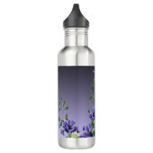 Waterverf Paarse Bloemen Waterfles Waterfles (Links)