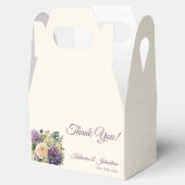 Waterverf Paarse bloemenboeket-bruiloft dank u Bedankdoosjes (Geopend)