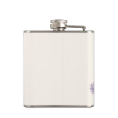 Waterverf Paarse bloemenboeket-bruiloft- Heupfles (Achterkant)