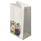 Waterverf Paarse bloemenboeket-bruiloft- Klein Cadeauzakje (Voorkant Gekanteld)