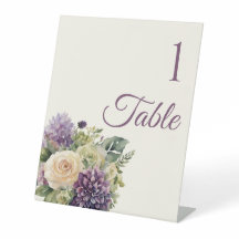 Waterverf Paarse bloemenboeket-bruiloft-