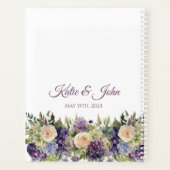 Waterverf Paarse bloemenboeket- Wedding-Planner Planner (Achterkant)