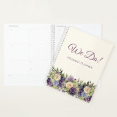 Waterverf Paarse bloemenboeket- Wedding-Planner Planner (Display)