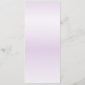 Waterverf Paarse Bloemenbruiloft Menu (Achterkant)