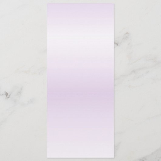 Waterverf Paarse Bloemenbruiloft Menu (Achterkant)