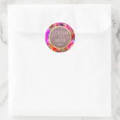 Waterverf paarse bloemenbruiloft sticker (Tas)