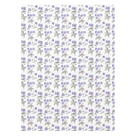 Waterverf Paarse Bloemenfeest Home Decorations Tafelkleed (Voorkant)