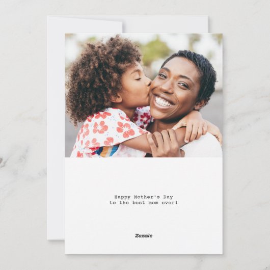 waterverf paarse bloemengelukkige moederdag kaart (Achterkant)