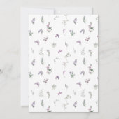 Waterverf paarse bloemenkrans boheemse bruiloft kaart (Achterkant)