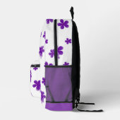 waterverf paarse bloemenpatroon voor meisjes en ti bedrukte rugzak (Rechts)
