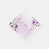 Waterverf Paarse bloemenservetten Servet (Hoek)