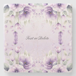 Waterverf Paarse Bloemensteen Onderzetter