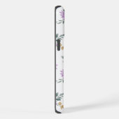 Waterverf paarse bloempatroon iPhone hoesje (Rechterkant)
